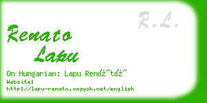 renato lapu business card